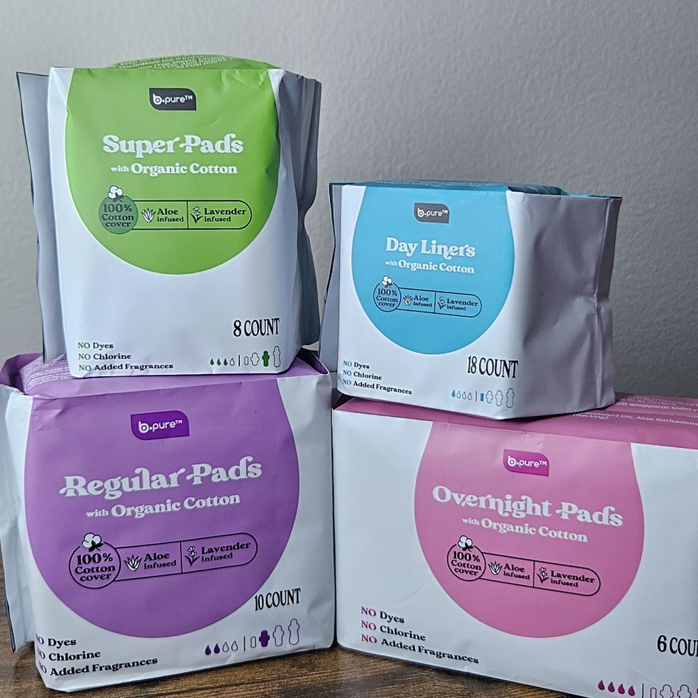 B-pure Organic Cotton Sanitary Pads Sample Pack